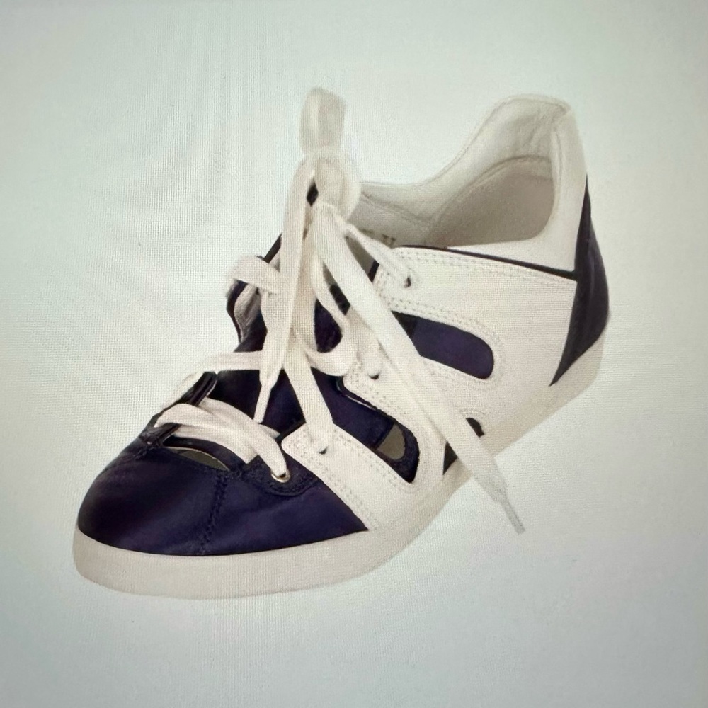 EMPORIO ARMANI Leather & Satin Sneakers EU39 US9